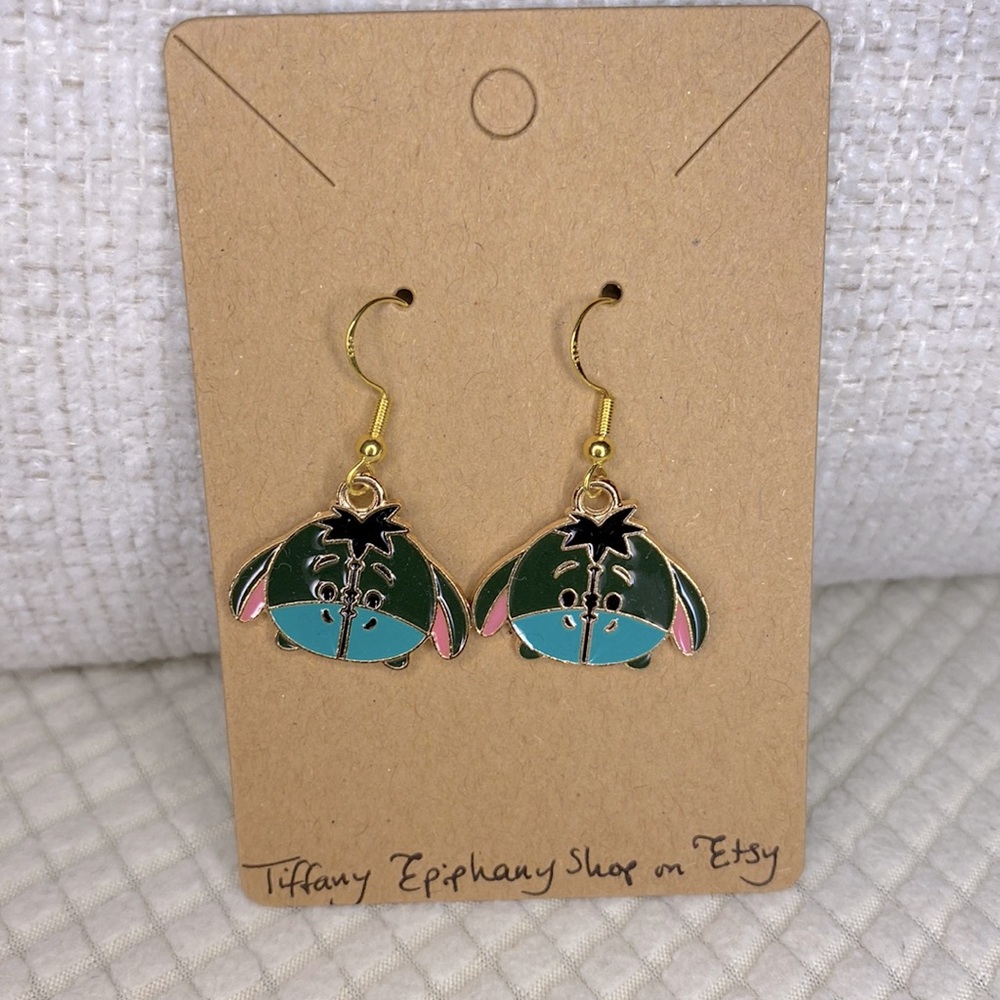 Disney Inspired Eeyore Earrings NWT